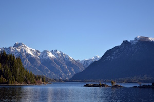 Beautiful mountain and lake landscape in Argentina
